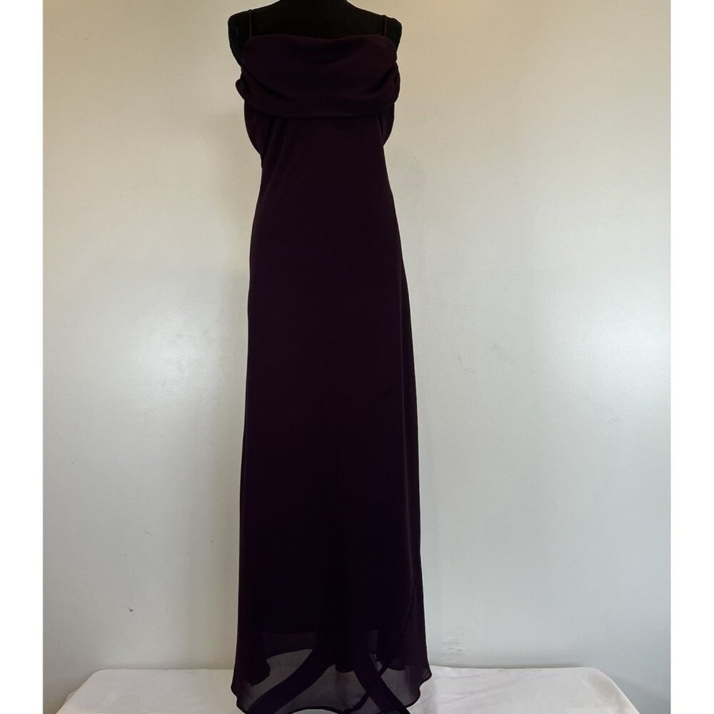 Alyn Paige Formal Maxi Dress Chiffon, Lined, Spaghetti Straps, Purple, 12